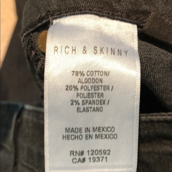 Rich &Skinny black denim size 29, great condition - Picture 6 of 6